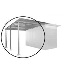 Biohort Tettoia Laterale Argento per Casette AvantGarde A4 A8 243x340 cm
