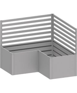 Biohort Sostegno per Piante 2pz L Argento Metallo 200 cm con Graticcio