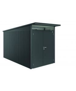 Casetta AvantGarde Misura A4 grigio scuro metallizzato con porta a due battenti stretta