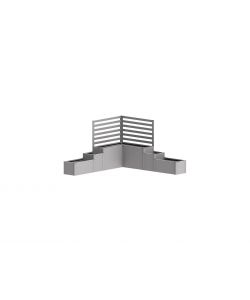 Fioriera DaVinci Modulare Argento Metallizzato 299x168x299 cm