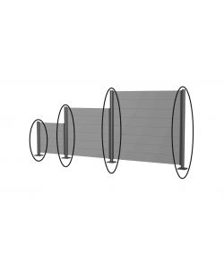 Biohort Supporto Frangivista in Alluminio Grigio Regolabile 95-120 cm