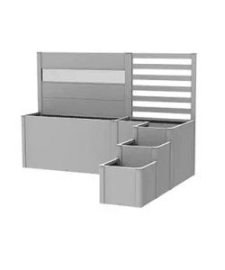 Biohort Fioriera modulare DaVinci Argento Metallizzato 168x249x200 cm