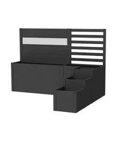 Biohort Fioriera DaVinci 3 Grigio Scuro Metallizzato 201x53x77 cm