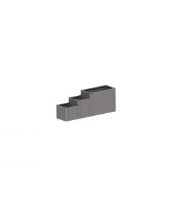 Fioriera DaVinci Modulare Grigio Quarzo Metallizzato 201x53x77 cm