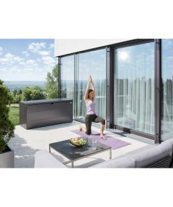 Biohort Cassapanca Esterno Grigio Scuro 170x70x81 cm con Chiave