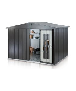 Biohort Casetta da Giardino Europa 5 - Grigio Scuro Metallizzato - 316x228 cm