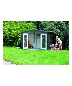 Biohort Casetta da Giardino Europa 5 - Grigio Scuro Metallizzato - 316x228 cm