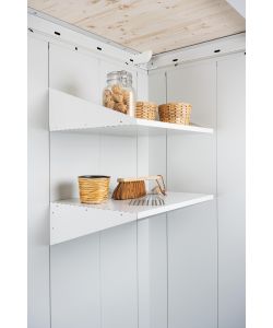 Ripiani Casetta per attrezzi Neo 56x43,5 cm grigio bianco, 2 Ripiani