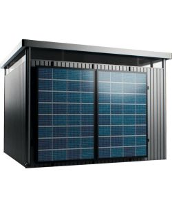 Biohort Predisposizione fotovoltaica nera 3x4x175 cm per giardino