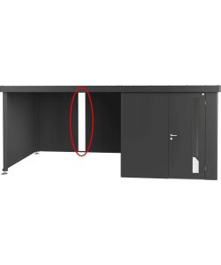 Pannello Luminoso Vetro Acrilico per Casetta Neo Grigio 28x207 cm