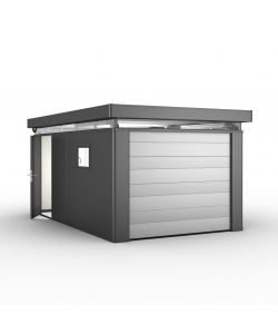 Porta sezionale basculante con motore elettrico