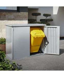 Biohort - Box per bidoni di spazzatura Alex Duo - Argento - 120/240 L