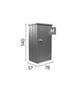 Biohort Armadio da esterno Julia M grigio scuro 77,7x57 cm impermeabile