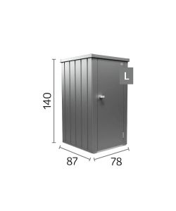 Biohort Armadio da esterno Julia L grigio scuro metallizzato 77,7x87 cm