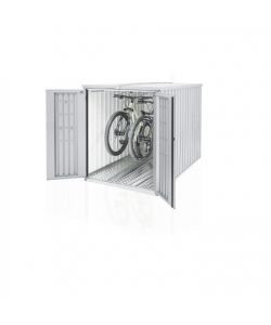 Biohort MiniGarage per Biciclette 151x145x203 cm Grigio Metallizzato