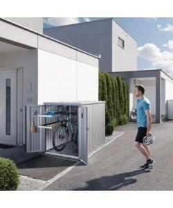 Biohort MiniGarage per Biciclette 151x145x203 cm Grigio Metallizzato