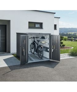 Biohort MiniGarage per Biciclette 151x145x203 cm Grigio Metallizzato