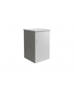 Copri bidone della spazzatura Alex Variante 2.1 corpo grigio quarzo metallizzato, Porta argento metallizzato