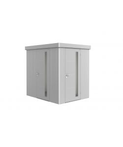 Casetta per attrezzi Neo 2A porta standard, argento metallizzato