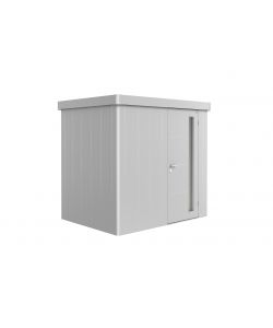 Casetta per attrezzi Neo 1B porta standard, argento metallizzato