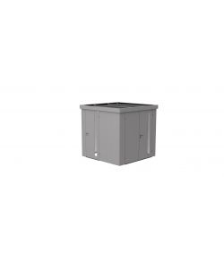 Casetta per attrezzi Neo 2B porta doppia, argento metallizzato