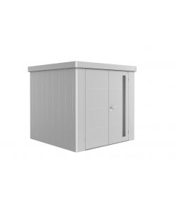 Casetta per attrezzi Neo 2B porta doppia, argento metallizzato