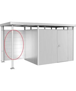 Parete posteriore per tetto laterale H2-H5 argento metallizzato 134x181 cm