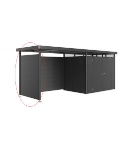 Parete laterale per tetto laterale casetta HighLine H2 grigio scuro metallizzato