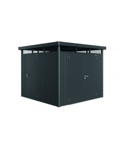 Casetta HighLine Misura H4 grigio scuro metallizzato, porta a due battenti