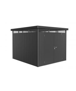 Casetta HighLine Misura H5 grigio scuro metallizzato, porta a due battenti