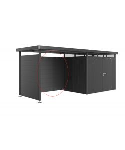 Parete posteriore per tetto laterale casetta HighLine H2-H5 grigio scuro metallizzato