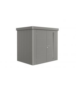 Casetta per attrezzi Neo 1B porta doppia, grigio quarzo metallizzato