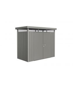 Casetta HighLine Misura H1 grigio quarzo metallizzato, porta a due battenti