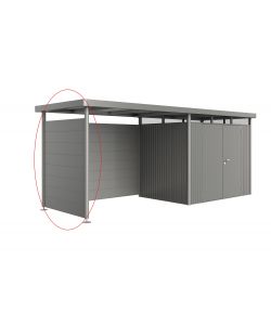 Parete laterale per tetto laterale casetta HighLine H2 grigio quarzo metallizzato