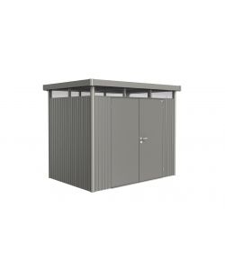 Casetta HighLine Misura H2 grigio quarzo metallizzato, porta a due battenti