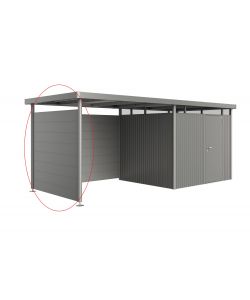 Parete laterale per tetto laterale casetta HighLine H3 grigio quarzo metallizzato