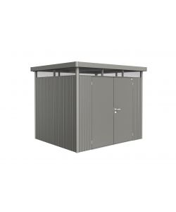 Casetta HighLine Misura H3 grigio quarzo metallizzato, porta a due battenti