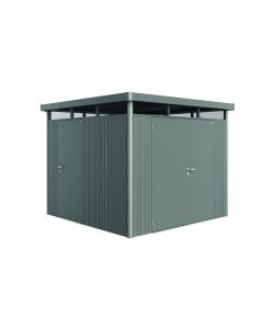 Casetta HighLine Misura H4 grigio quarzo metallizzato, porta a due battenti