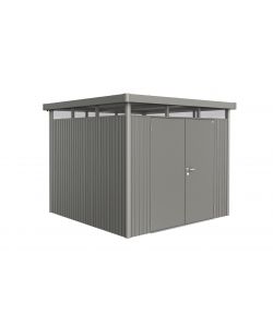 Casetta HighLine Misura H4 grigio quarzo metallizzato, porta a due battenti