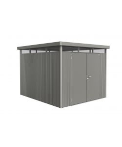 Casetta HighLine Misura H5 grigio quarzo metallizzato, porta a due battenti