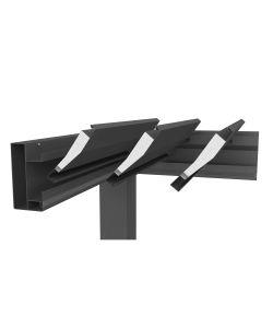 Biohort Pergola Grigio Scuro 3,5x3m in Metallo per Esterni con Ombra