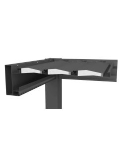 Biohort Pergola grigio quarzo 3,68x3,12m in metallo resistente ai raggi UV