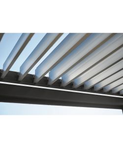 Biohort Pergola grigio scuro/argento metallizzato 3,68x3,12m per esterni