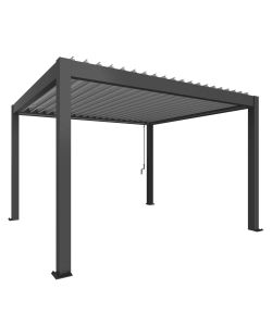 Biohort Pergola Grigio Scuro/Argento Metallizzato 4,05x3,68m