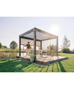 Biohort Tenda Parasole Avvolgibile 3 m Grigio Quarzo Metallizzato
