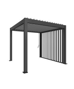 Biohort Parete laterale a lamelle 3m grigio scuro metallizzato
