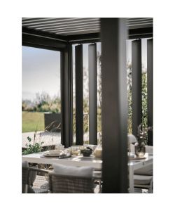 Biohort Parete laterale a lamelle 3m grigio scuro metallizzato