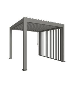 Biohort Parete Laterale a Lamelle Grigio Quarzo 10 x 235 x 272 cm