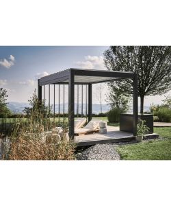 Biohort Parete Laterale a Lamelle Grigio Quarzo 10 x 235 x 272 cm