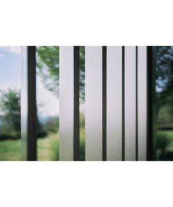 Biohort Parete Laterale a Lamelle 10x235x327 cm Grigio Scuro Metallizzato